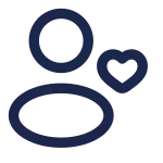 User Heart Rounded SVG Icon